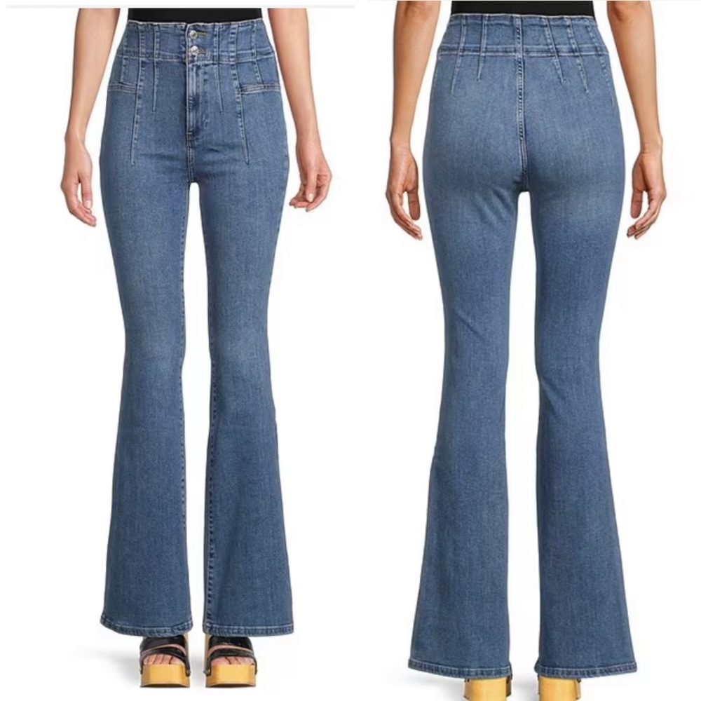 We The Free Jayde High Rise Stretch Flared Leg Denim Jeans size 25